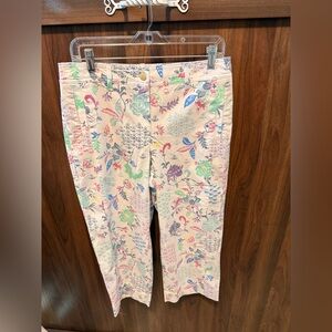 NWT Talbots Floral Print Capris, Size 10P